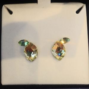 Swarovski lemon crystal stud earrings